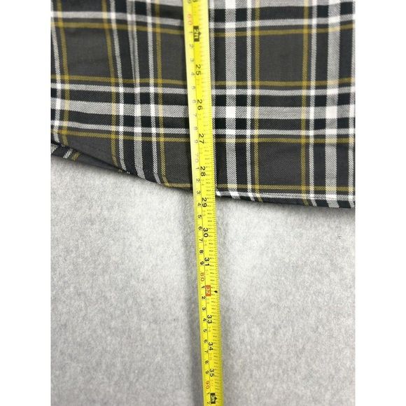 Joan Rivers Blouse Womens 6 Plaid Cottage Core Long Sleeve Peplum Button Casual - Picture 9 of 16